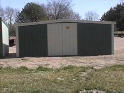 Shed with Sliding Doors